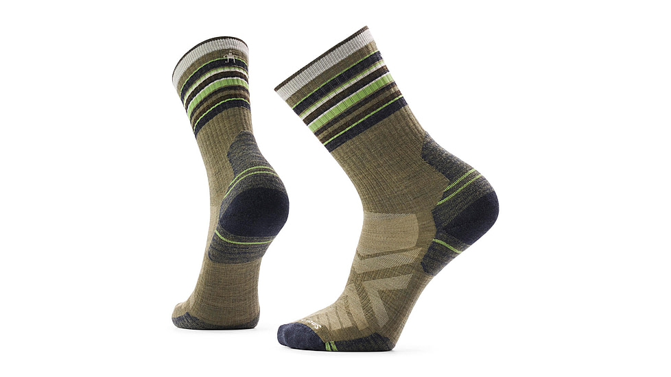 Smartwool Hike Targeted Cushion Striped Crew Socks - Mens