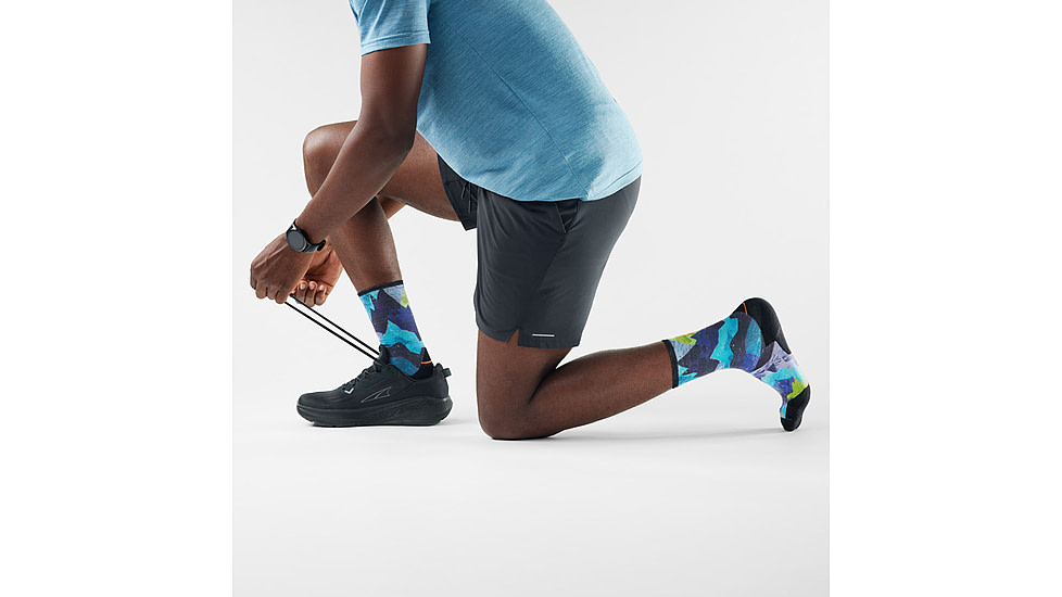 Smartwool Trail Run Targeted Cushion Summit Sector Print Crew Socks