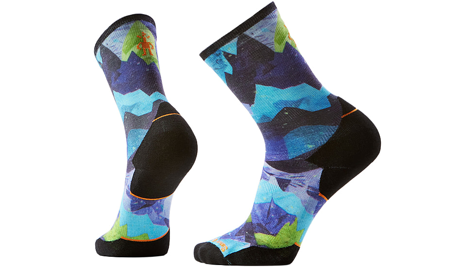 Smartwool Trail Run Targeted Cushion Summit Sector Print Crew Socks