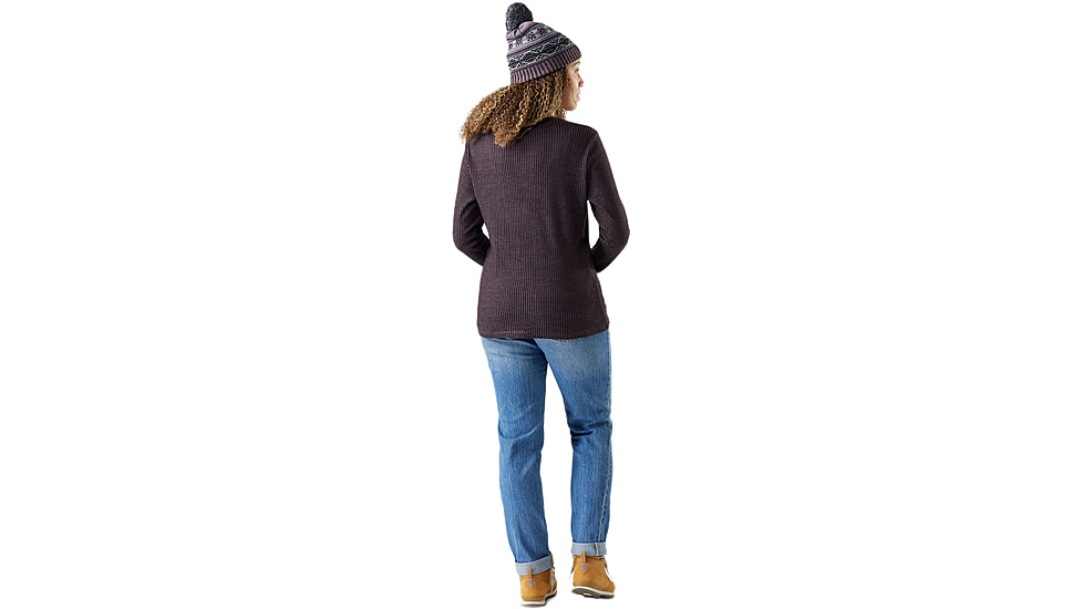 Smartwool Thermal Merino Rib Crew - Womens, Mink/Chalk Violet Heather, Extra Small, SW002566Q0210XS000