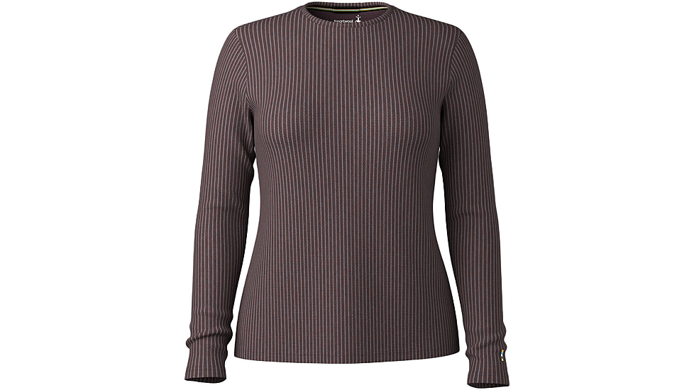 Smartwool Thermal Merino Rib Crew - Womens, Mink/Chalk Violet Heather, Extra Small, SW002566Q0210XS000