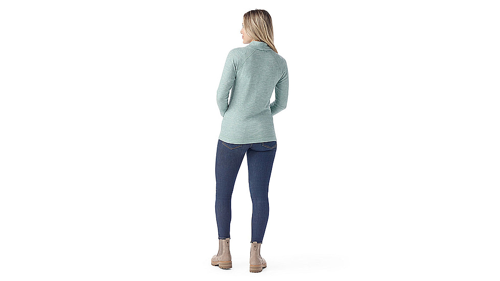 Smartwool Thermal Merino Rib Turtleneck - Womens, Arctic Green Heather, Medium, SW016690N67M