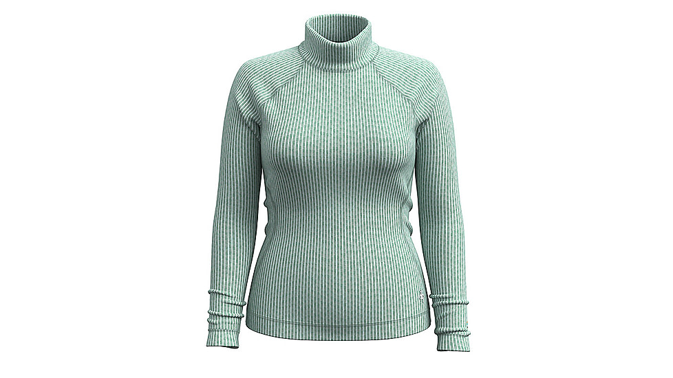 Smartwool Thermal Merino Rib Turtleneck - Womens, Arctic Green Heather, Medium, SW016690N67M
