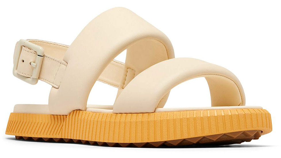 Sorel Ona Streetworks Go-To Flat Sandal - Womens, Honey White/Yellow Ray, 9.5, 2070231-292-9.5