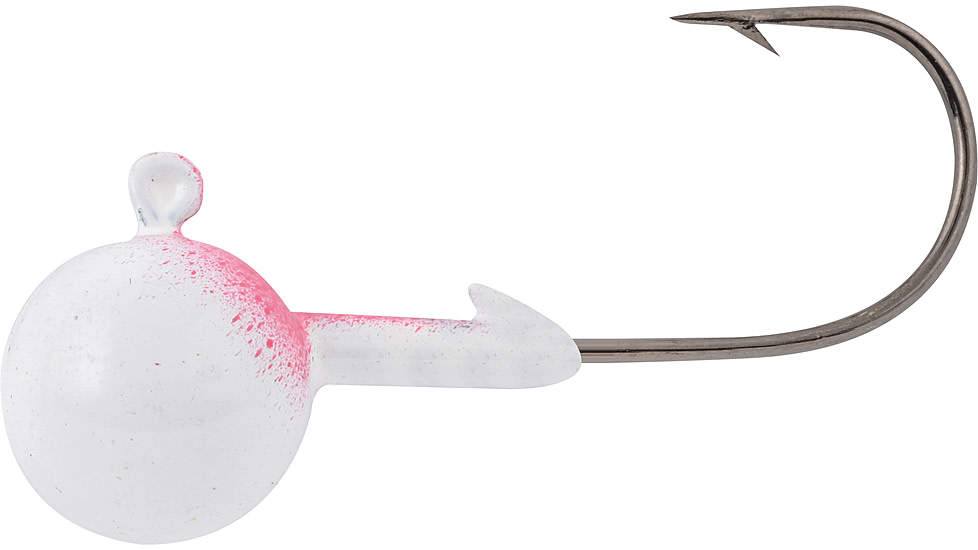 South Bend Non Lead Round Jigs 1/4 White 6pk, SBZJG14-WHT