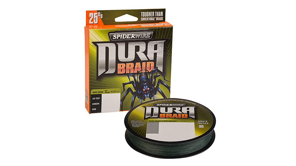 Spiderwire DuraBraid Superline, 0.007in/0.19mm, 15lb/6.8kg, 150yd/137m, 6lb, Moss Green, SDB15G-150