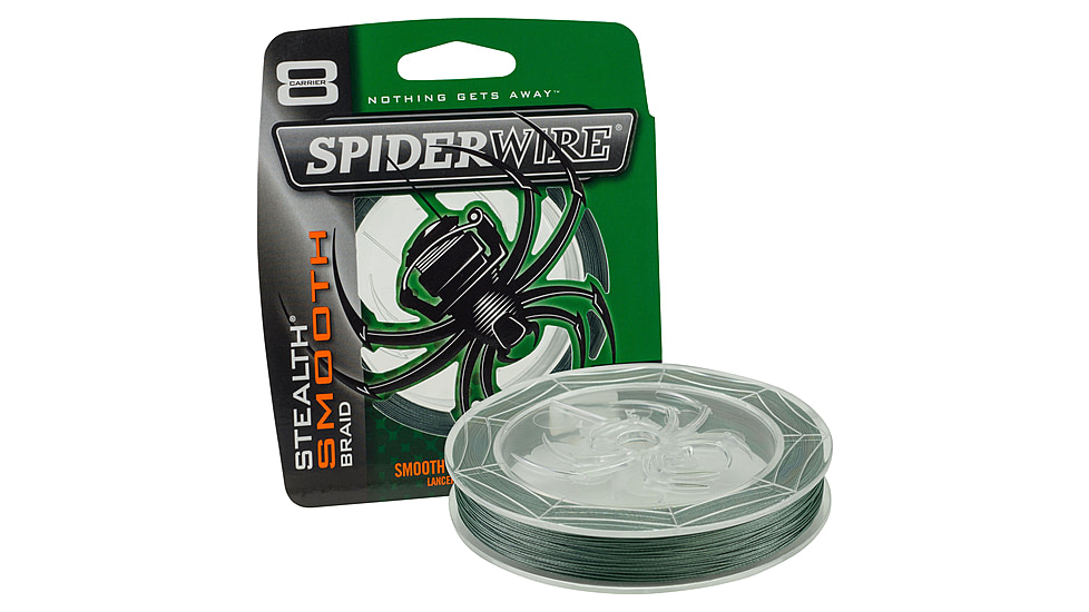 Spiderwire Stealth Smooth Superline, 0.011in/0.27mm, 20lb/9kg, 200yd/182m, 8lb, Moss Green, SCSM20G-200