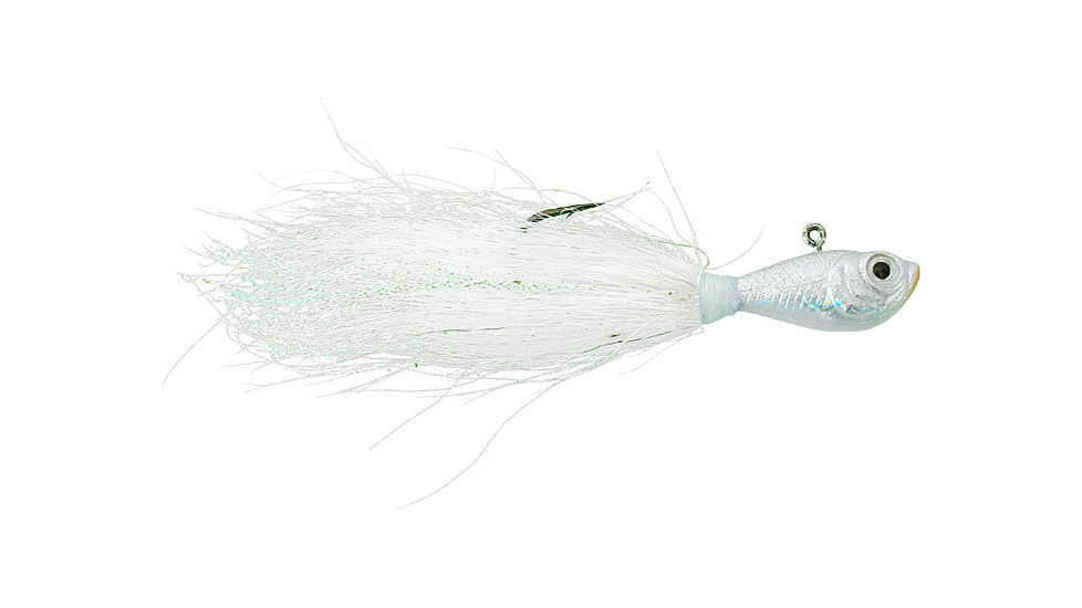 Spro Prime Bucktail Jig 1/4oz, 2/0 Hook, White, SBTJW-1/4