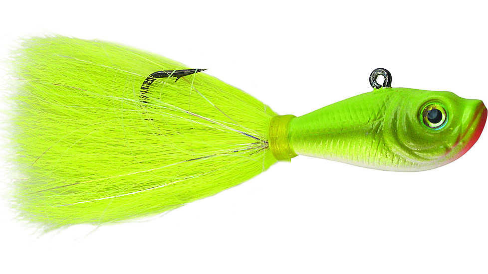 Spro Prime Bucktail Jig 1oz, 6/0 Hook, Crazy Chartreuse, SBTJCC-1