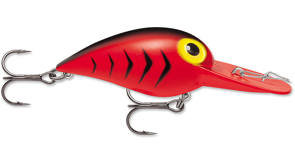 Storm Original Wiggle Wart 05 Hard Bait, Fluorescent Red / Black HB, V90