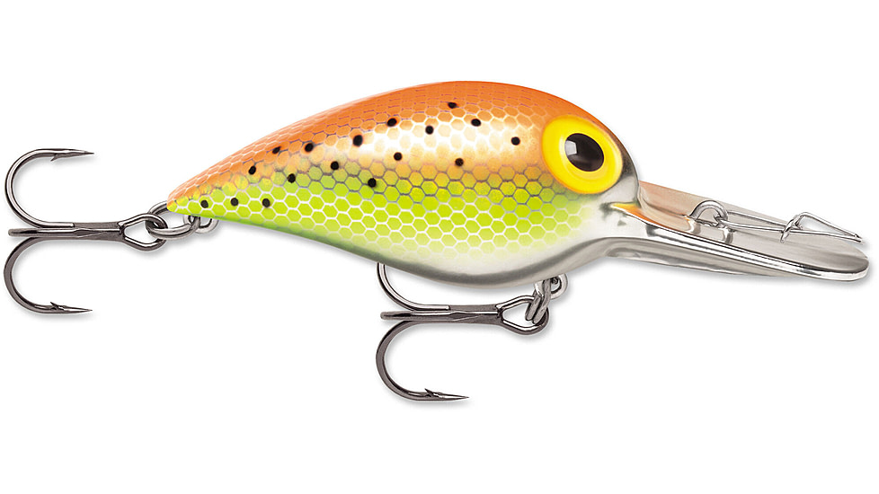 Storm Original Wiggle Wart 05 Hard Bait, Metallic Orange / Chartreuse Specks, V158