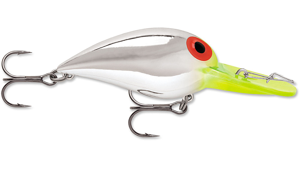 Storm Original Wiggle Wart 05 Hard Bait, Metallic Silver / Chartreuse Lip, V132