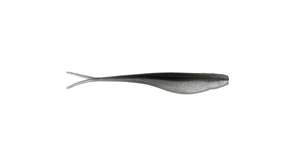 Strike King 3X Z-Too Softbait, 4 pack, 7in, Gray Glimmer Pearl Belly, 12-36727