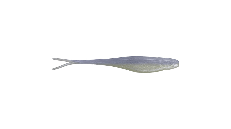 Strike King 3X Z-Too Softbait, 4 pack, 7in, Pearl Blue Glimmer Back, 12-36724