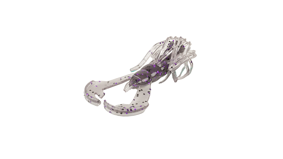 Strike King Baby Luau Craw, Smoke Purple with Black Flake, 3in, RGBLCRW-875