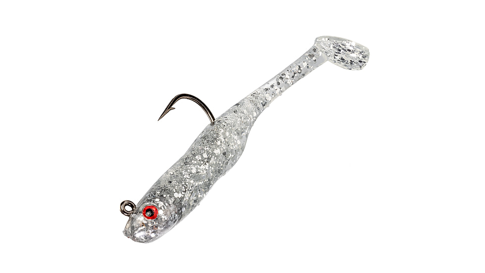 Strike King Homing Minnow Softbait, 3 pack, 2.5in, 1/4oz, Carolina Chrome, 12-36126