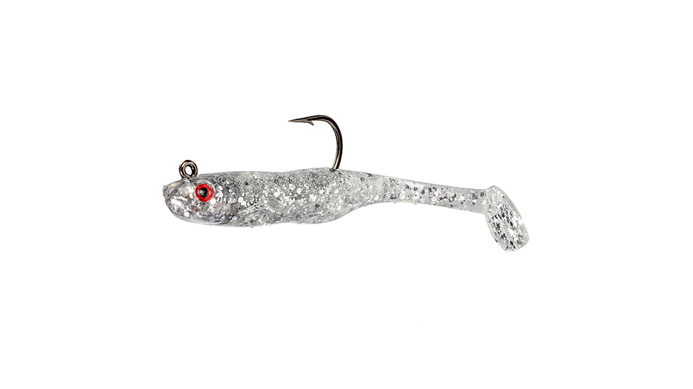 Strike King Homing Minnow Softbait, 3 pack, 2.5in, 1/4oz, Carolina Chrome, 12-36126