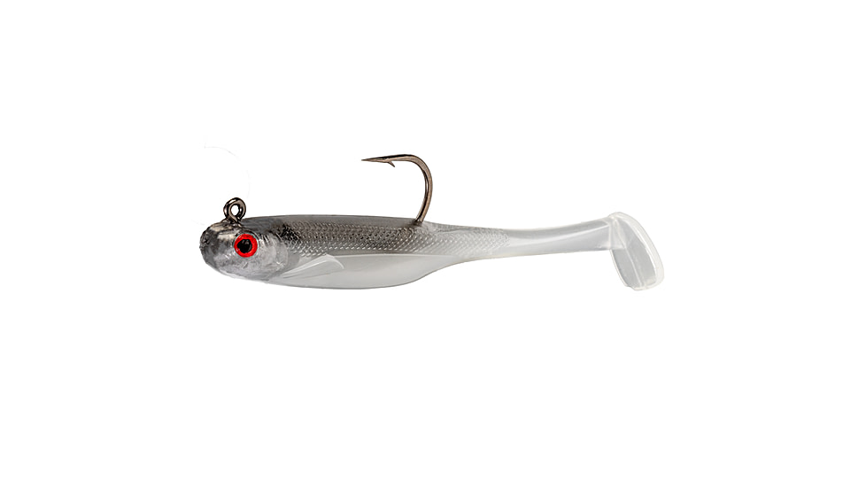 Strike King Homing Minnow Softbait, 3 pack, 2.5in, 1/4oz, Ghost Shad, 12-36123