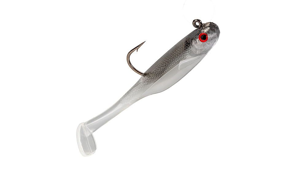 Strike King Homing Minnow Softbait, 3 pack, 2.5in, 1/4oz, Ghost Shad, 12-36123