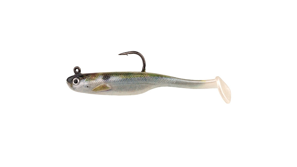 Strike King Homing Minnow Softbait, 3 pack, 2.5in, 1/4oz, Natural Shad, 12-36199