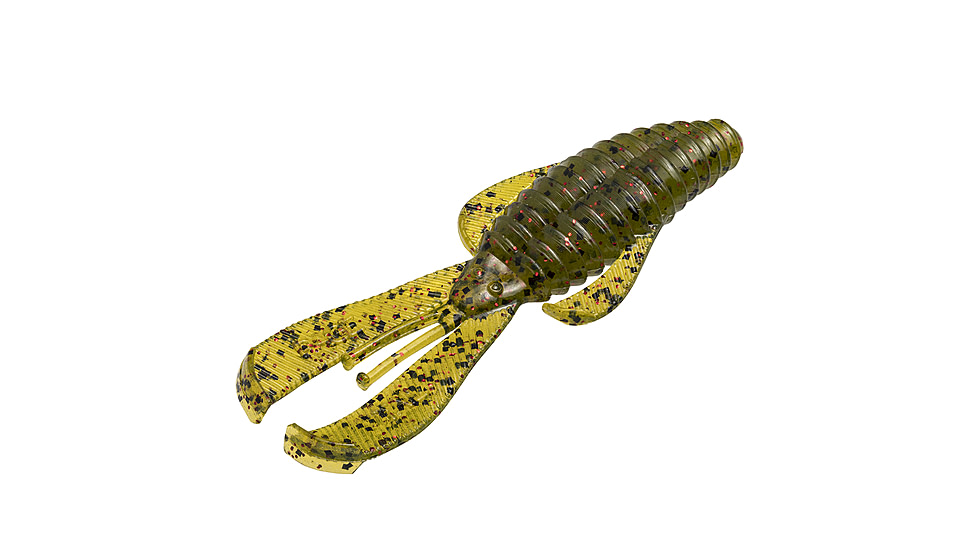 Strike King Rage Bug MidSZ Fishing Lure, Soft Plastic Craw, Watermelon Seed w/ Red Flake, 3 1/2in, 8-Pack, RGMSBUG-18, RGMSBUG-18