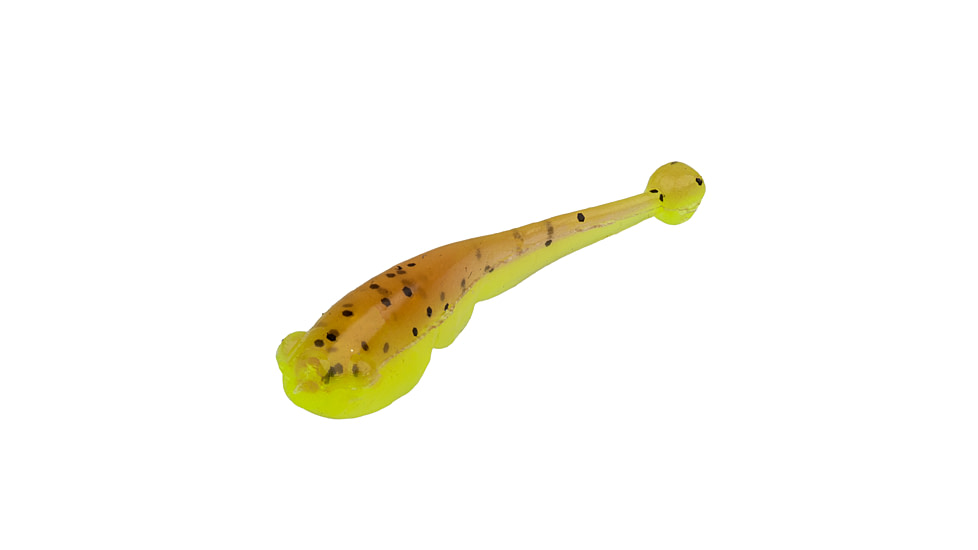 Strike King Mr. Crappie Teen-Zee Fry Swimbait, Pumpkin with Chartreuse Tail, 5/8in, MRCTZFRY-48