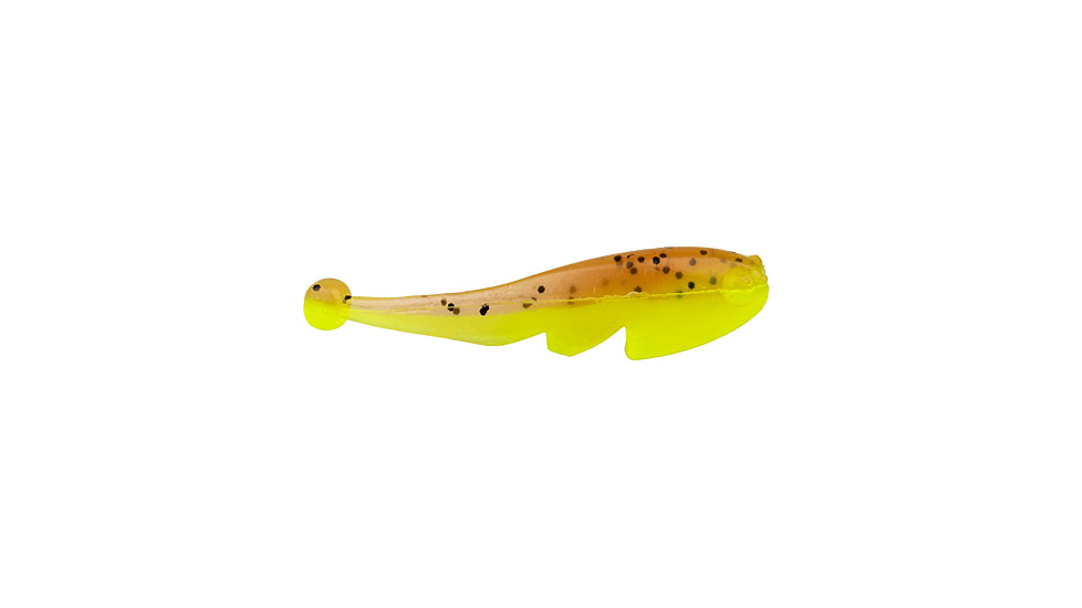 Strike King Mr. Crappie Teen-Zee Fry Swimbait, Pumpkin with Chartreuse Tail, 5/8in, MRCTZFRY-48