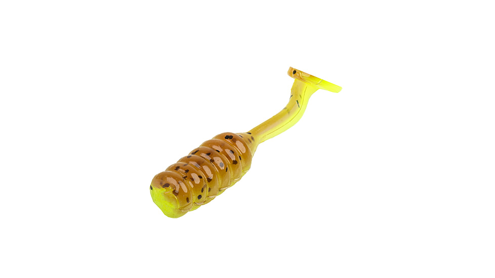 Strike King Mr. Crappie Teen-Zee Slabalicious Swimbait, Pumpkin with Chartreuse Tail, 5/8in, MRCTZSLC-48