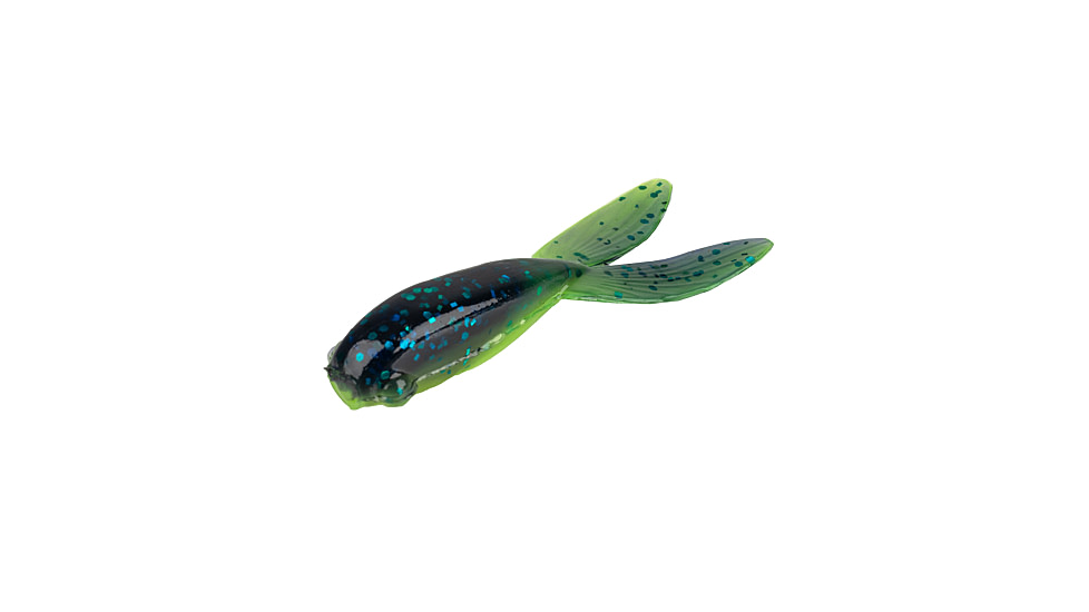 Strike King Mr. Crappie Teen-Zee Tails Swimbait, Junebug Chartreuse, 5/8in, MRCTZTL-188