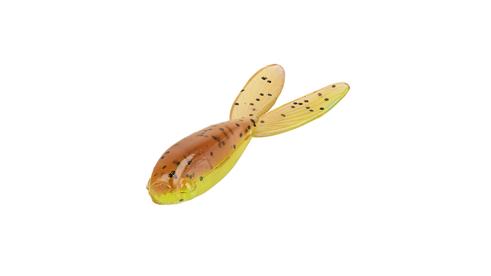Strike King Mr. Crappie Teen-Zee Tails Swimbait, Pumpkin with Chartreuse Tail, 5/8in, MRCTZTL-48