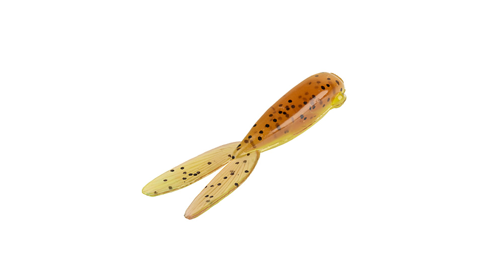 Strike King Mr. Crappie Teen-Zee Tails Swimbait, Pumpkin with Chartreuse Tail, 5/8in, MRCTZTL-48