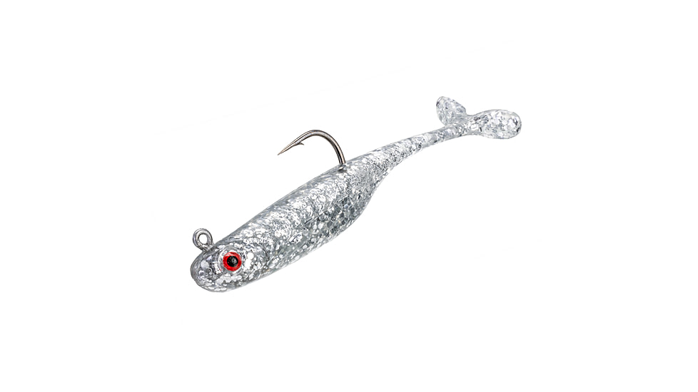 Strike King Pinger Minnow Softbait, 3 pack, 2.5in, 1/8oz, Carolina Chrome, 12-36146