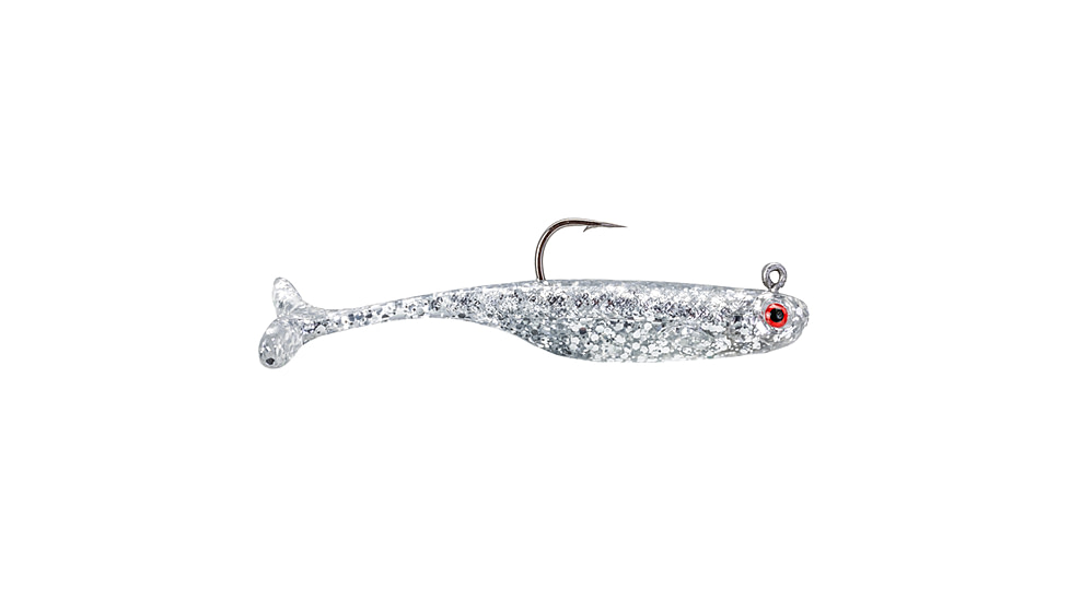 Strike King Pinger Minnow Softbait, 3 pack, 2.5in, 1/8oz, Carolina Chrome, 12-36146