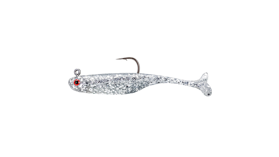 Strike King Pinger Minnow Softbait, 3 pack, 2.5in, 1/8oz, Carolina Chrome, 12-36146