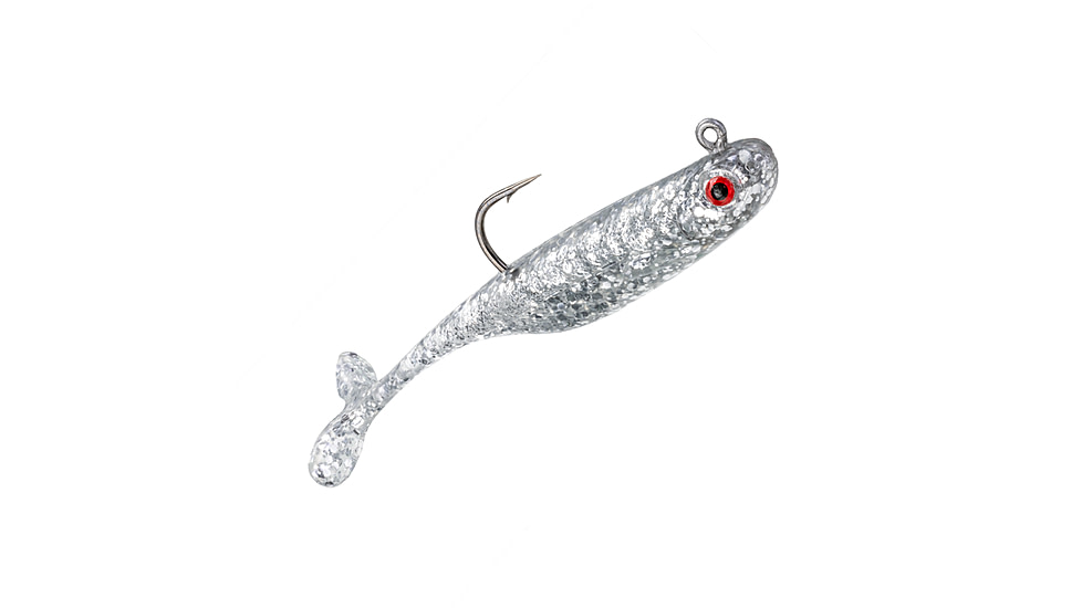 Strike King Pinger Minnow Softbait, 3 pack, 2.5in, 1/8oz, Carolina Chrome, 12-36146