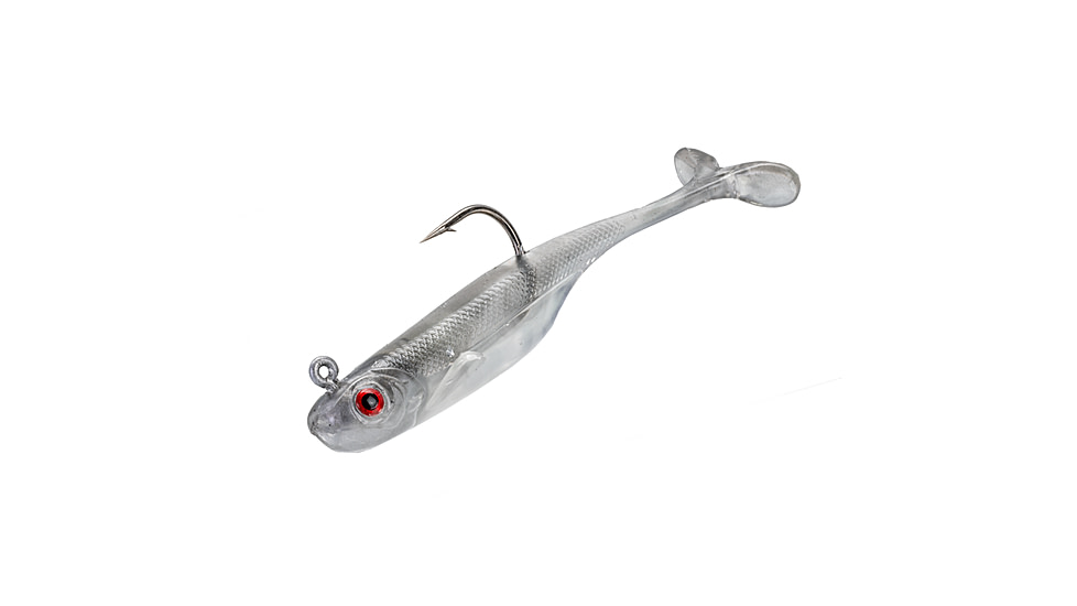 Strike King Pinger Minnow Softbait, 3 pack, 2.5in, 1/4oz, Ghost Shad, 12-36153