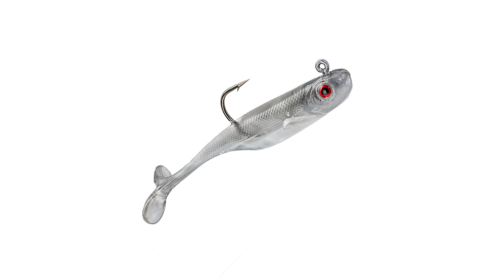 Strike King Pinger Minnow Softbait, 3 pack, 2.5in, 1/4oz, Ghost Shad, 12-36153