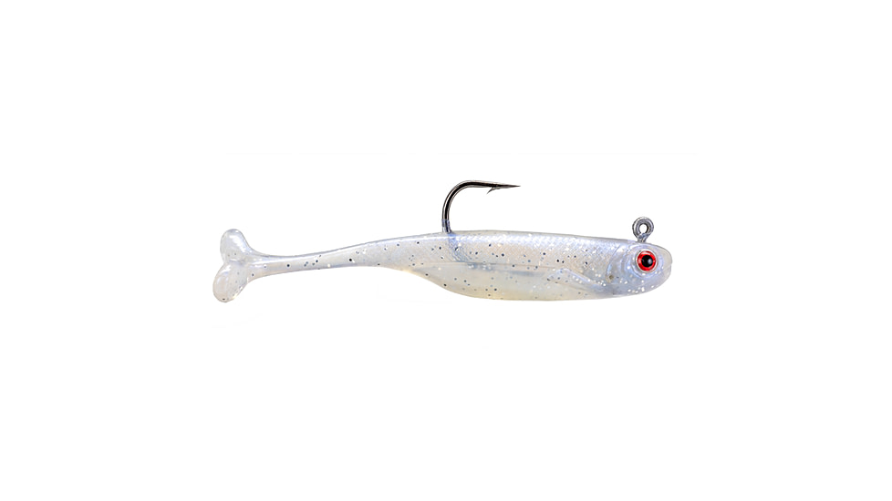 Strike King Pinger Minnow Softbait, 3 pack, 2.5in, 1/4oz, Pearl, 12-36152