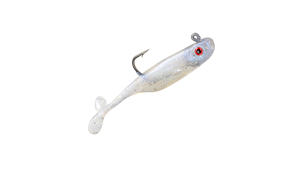 Strike King Pinger Minnow Softbait, 3 pack, 2.5in, 1/4oz, Pearl, 12-36152