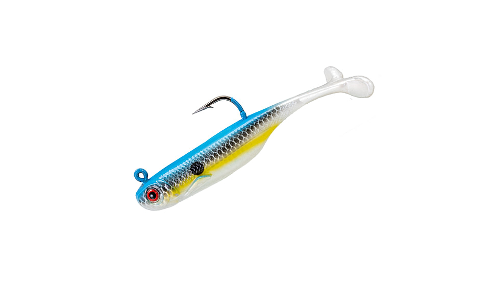 Strike King Pinger Minnow Softbait, 3 pack, 2.5in, 1/8oz, Sexy Shad, 12-36148