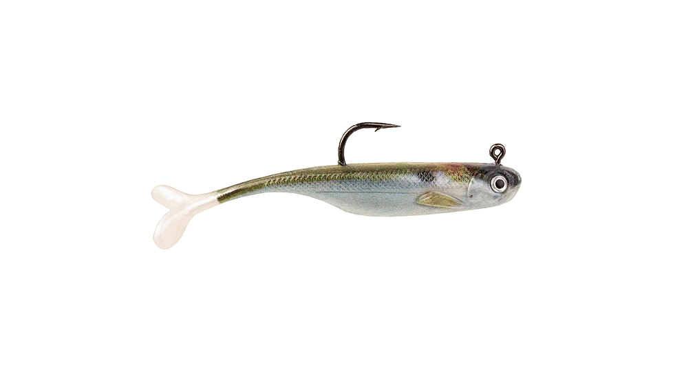 Strike King Pinger Minnow Softbait, 3 pack, 3in, 1/8oz, Natural Shad, 12-36192