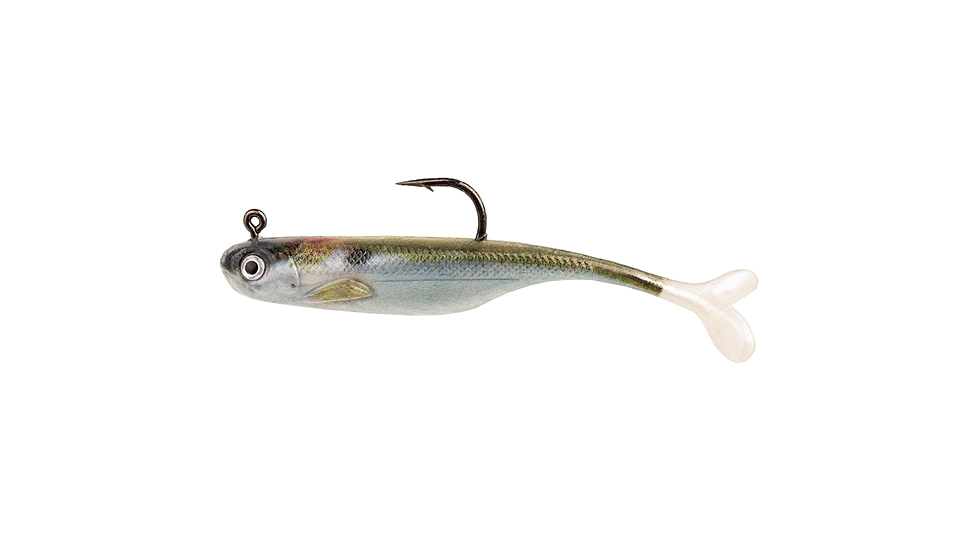 Strike King Pinger Minnow Softbait, 3 pack, 3in, 1/8oz, Natural Shad, 12-36192