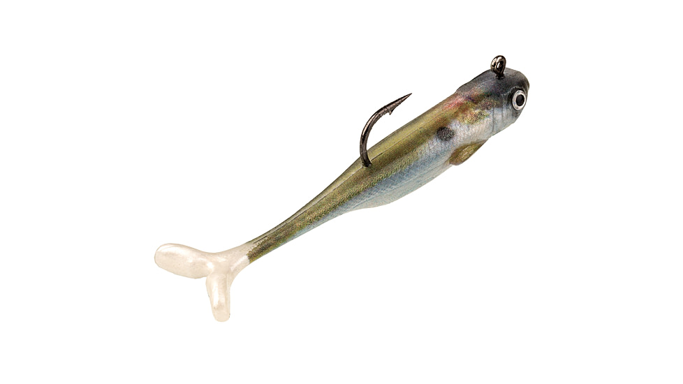 Strike King Pinger Minnow Softbait, 3 pack, 3in, 1/8oz, Natural Shad, 12-36192