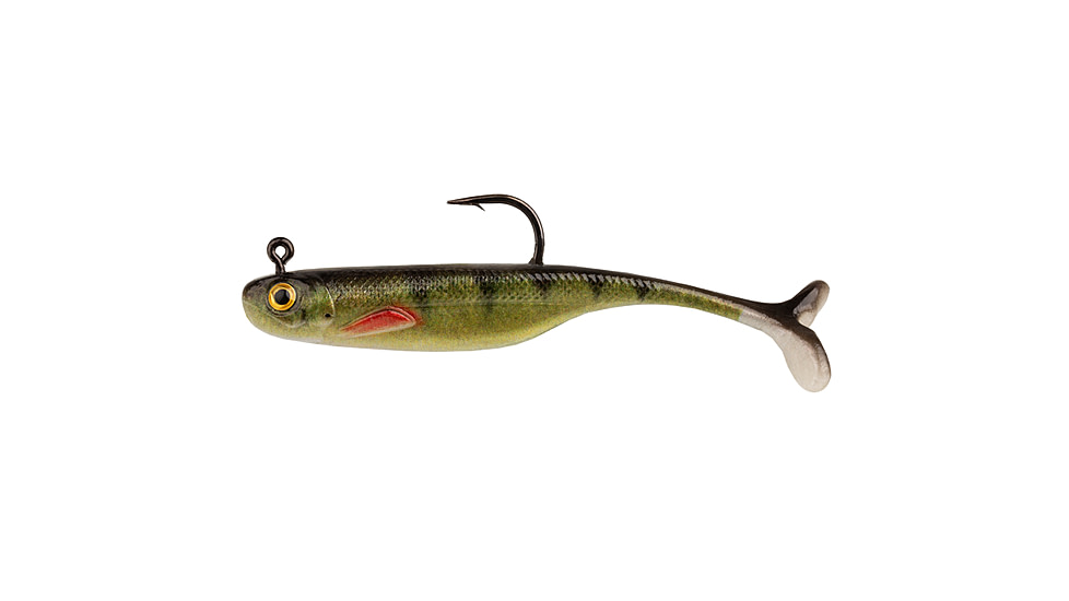 Strike King Pinger Minnow Softbait, 3 pack, 3in, 1/8oz, Yellow Perch, 12-36210
