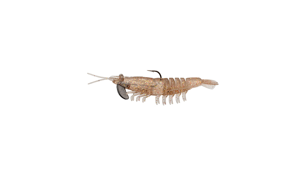 Strike King Pre-Rigged Tidal Shrimp 1/4oz, Dishwater Glitter, 4.25in, PRSSW425-553