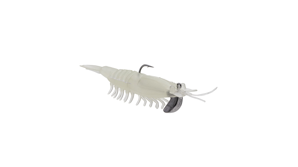 Strike King Pre-Rigged Tidal Shrimp 1/4oz, Nite Glow, 2.75in, PRSSW275-694