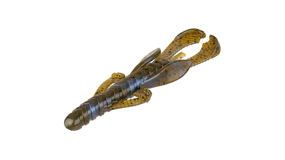 Strike King Rage Hawg Softbait, 7 pack, 4in, Blue Craw Red Flake, 12-36871