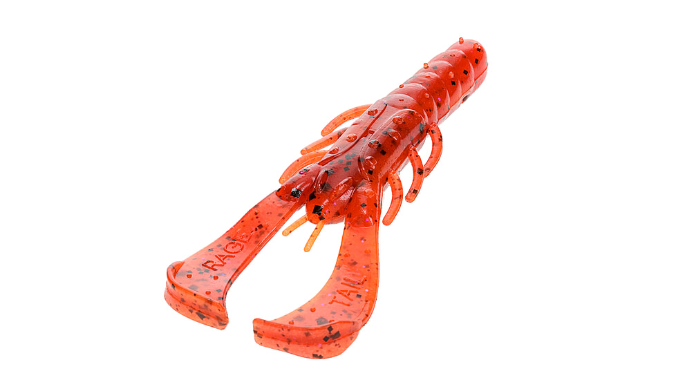 Strike King Rage Scounbug Fishing Lure, Soft Plastic Craw, Fire Craw, 3 1/2in, 9-Pack, RGSB35-900, RGSB35-900