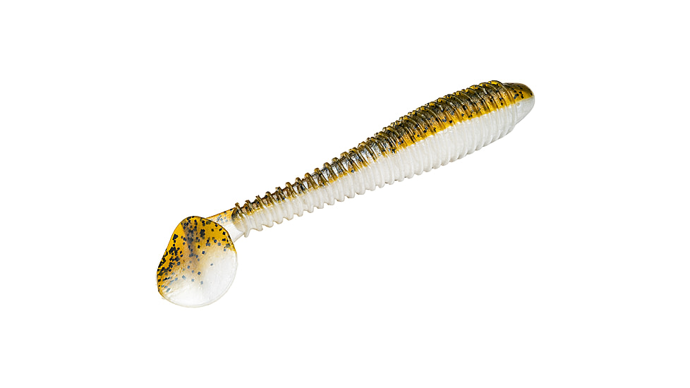 Strike King Rage Swimmer Fishing Lure, Soft Plastic Swimbait, Green Pumpkin, 5 3/4in, 4-Pack, RGSW534-46, RGSW534-46