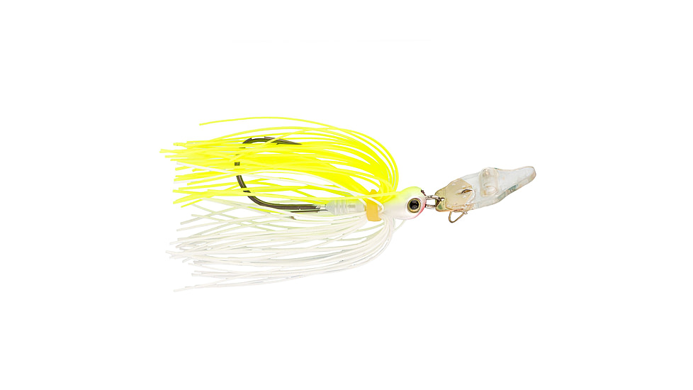 Strike King Rattling Thunder Cricket Bladed Jig, 1/2oz, 2.5in, Chartreuse White, 12-36315